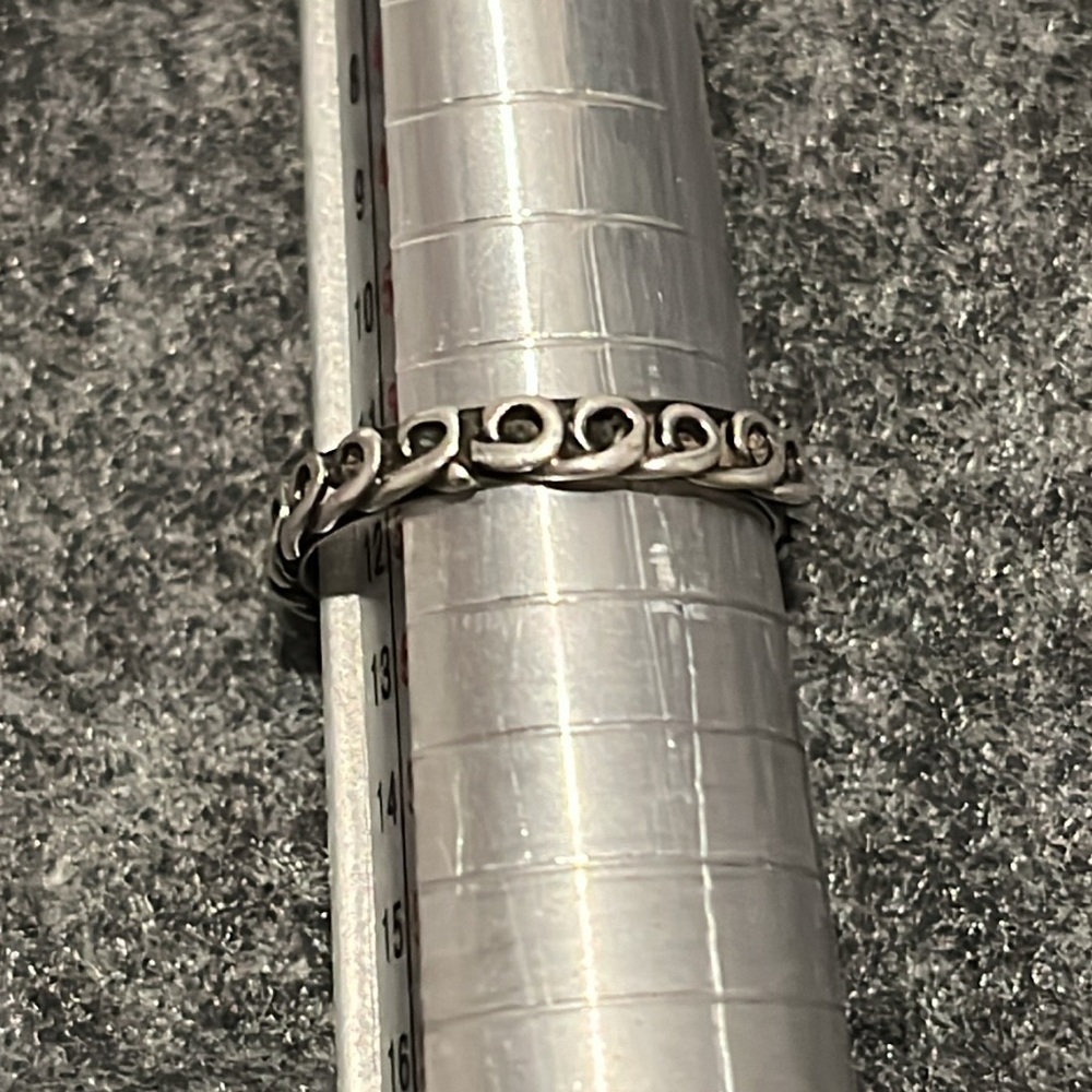 Sterling Scroll Band Stackable Ring-6 - image 3